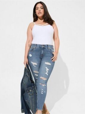 torrid Light Blue Distressed Skinny Jeans 2nd pair
